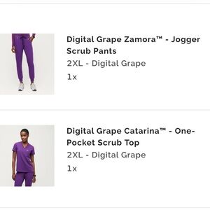 FIGS DIGITAL grape SCRUB SET XXL